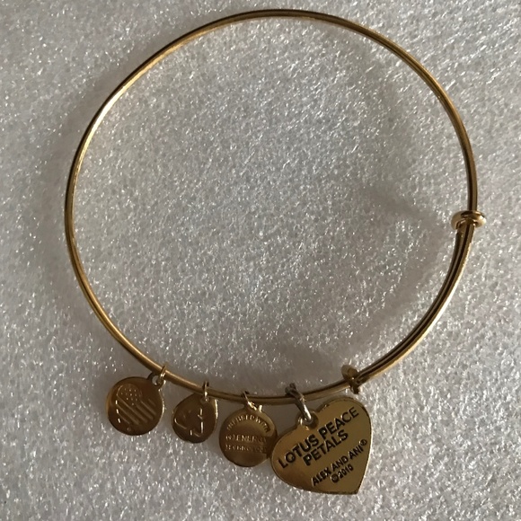Alex and Ani Expandable Wire Bracelet Lotus Peace Petals - Picture 2 of 8